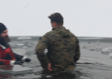 Marine participates in cold-water immersion training at Fort McCoy during CWOC, Part VII