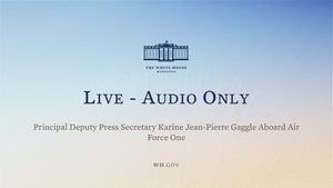 Principal Deputy Press Secretary Karine Jean-Pierre Gaggle Aboard Air Force One