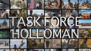 Task Force Holloman volunteer Kelly Miller makes a bond with an Afghan evacuee