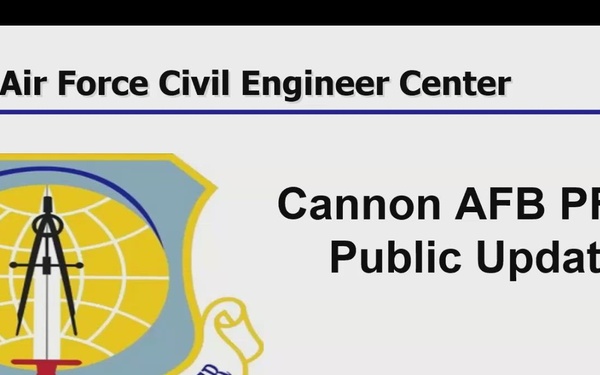 December 2021 Cannon AFB PFOS/PFOA Virtual Meeting