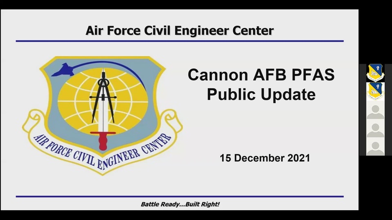 December 2021 Cannon AFB PFOS/PFOA Virtual Meeting