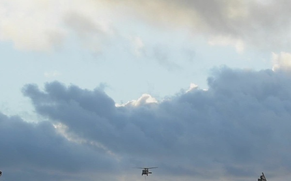 USS Carl Vinson (CVN 70) Conducts VERTREP with USNS Yukon (T-AO 202)