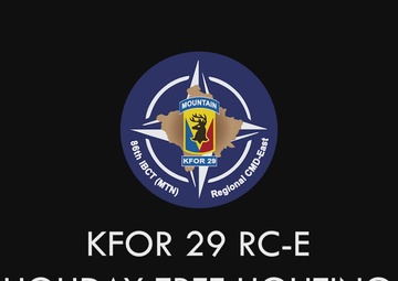KFOR RC-E Holiday Tree Lighting at Camp Novo Selo