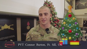 Pvt. Connor Burton, Holiday Message