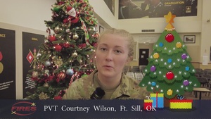 Pvt. Courtney Wilson, Holiday Message