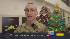 Pfc. Nathaniel Ruhl, Holiday Message