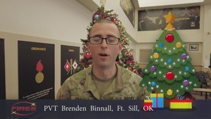 Pvt. Breden Binnall, Holiday Message
