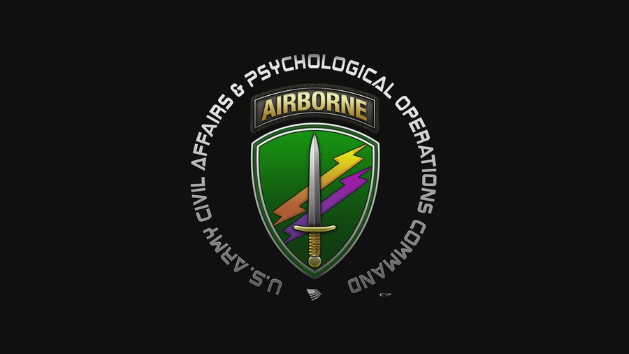 CAPOC Civil Affairs & Psychological Ops Cmd Airborne ACU  patch m/e 
