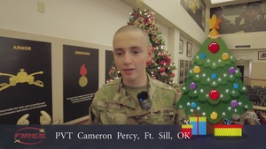 Pvt. Cameron Percy, Holiday Message