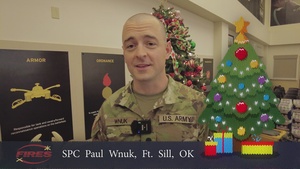 Spc. Paul Wnuk, Holiday Message