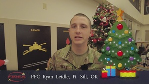 Pfc. Ryan Leidle, Holiday Message