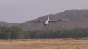 Illinois Air National Guard lands C-130 on unprepared surface