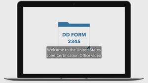 United States Joint Certification: How to fill out the DD Form 2345 (USA version) (open caption)
