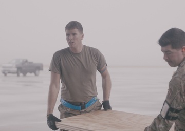 B-roll of an AFRC C-17 Globemaster III