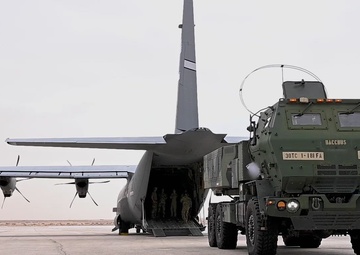 61st EAS teams with 1-181st Field Artillery Regiment to transport HiMARS