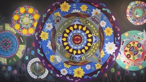 The completed “Traveling Mural”