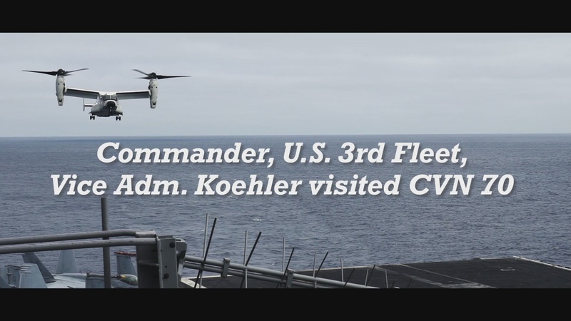 Commander, U.S. Third Fleet Visits USS Carl Vinson (CVN 70)
