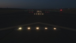 Shaw Air Force Base airfield lights up