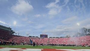 B-2 Spirit performs flyover for the 108th Rose Bowl Game