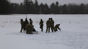 Cold-Weather Operations Course class 22-02 students learn about Arctic tent on snowy training day, Part II