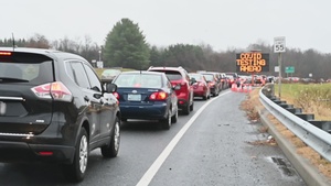 B-Roll: Maryland Guard members support Covid-19 testing site in Harford County