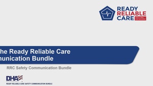 Leadership Introduction to the RRC Safety Communication Bundle