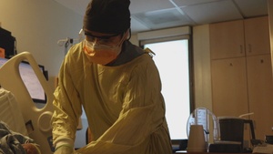 U.S. Air Force Nurse discusses her mission at Yuma Regional Medical Center in Yuma, Ariz.