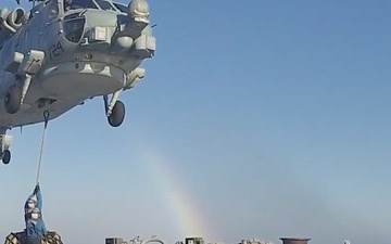 USS Ross conducts flight operations