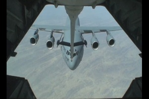 C-17 flying over Afghanistan