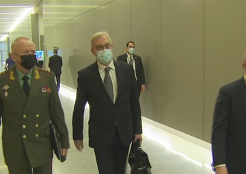 Official portrait of NATO Secretary General and Russian officials ahead of the meeting of the NATO-Russia Council