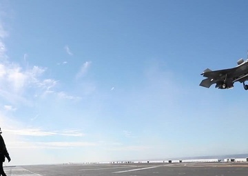 F-35B B-Roll first launches and recovery aboard LHA 7 USS Tripoli