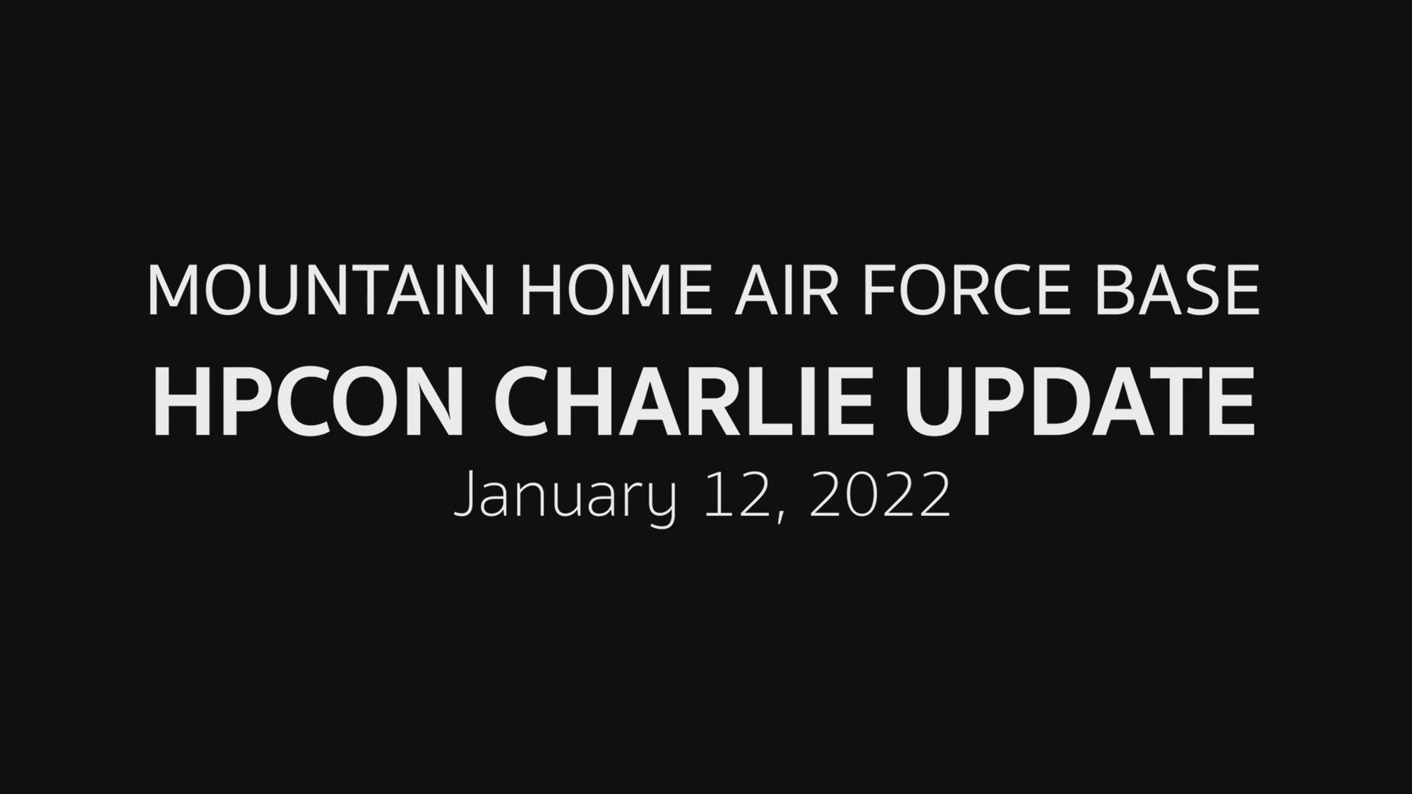 This video shows the safety measures put in place under Health Protection Condition Level Charlie on Mountain Home Air Force Base, Idaho, Jan. 14, 2022. (U.S. Air Force Video by Airman 1st Class Krista Reed Choate)