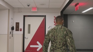US Navy respiratory therapist discusses the importance of his role at Erie County Medical Center in Buffalo, New York