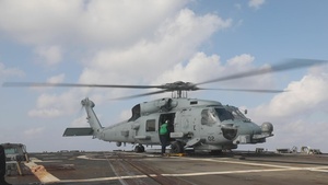 Sailors Aboard USS Ralph Johnson (DDG 114) Conduct Flight Operations