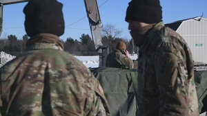 Wisconsin troops set up for Winter Strike
