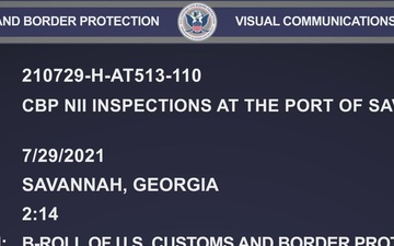 CBP NII Inspections at the Port of Savannah