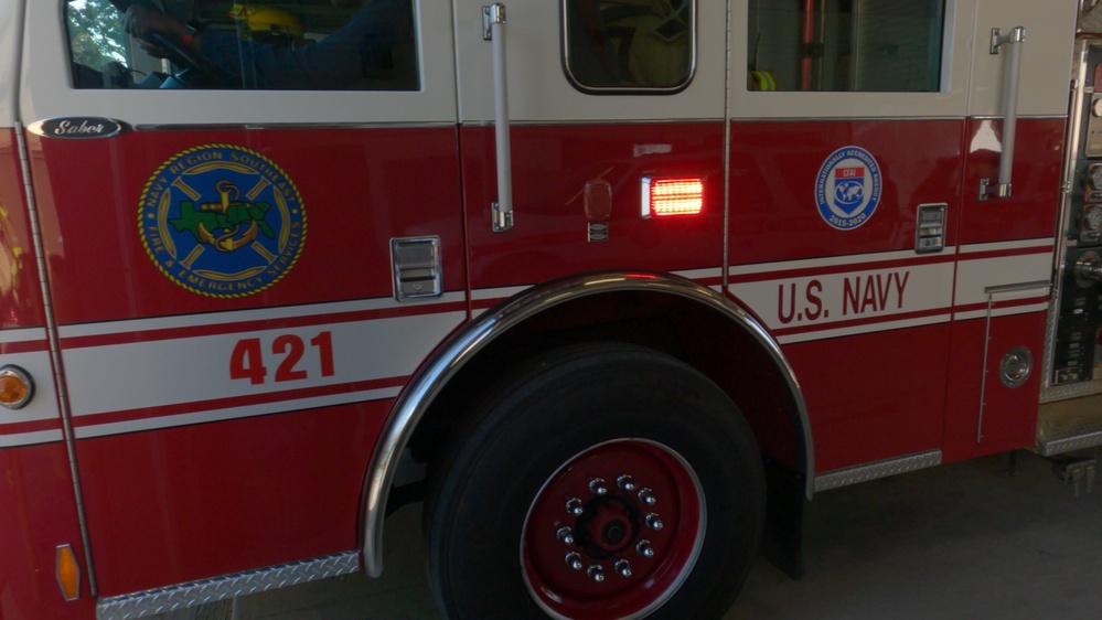 DVIDS - Video - Fire Truck exiting station