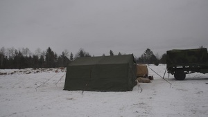 Wisconsin National Guard Lights up the snowy fields of NADWC