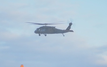 B-Roll Package: Michigan Army National Guard Helicopters at “Winter Strike”