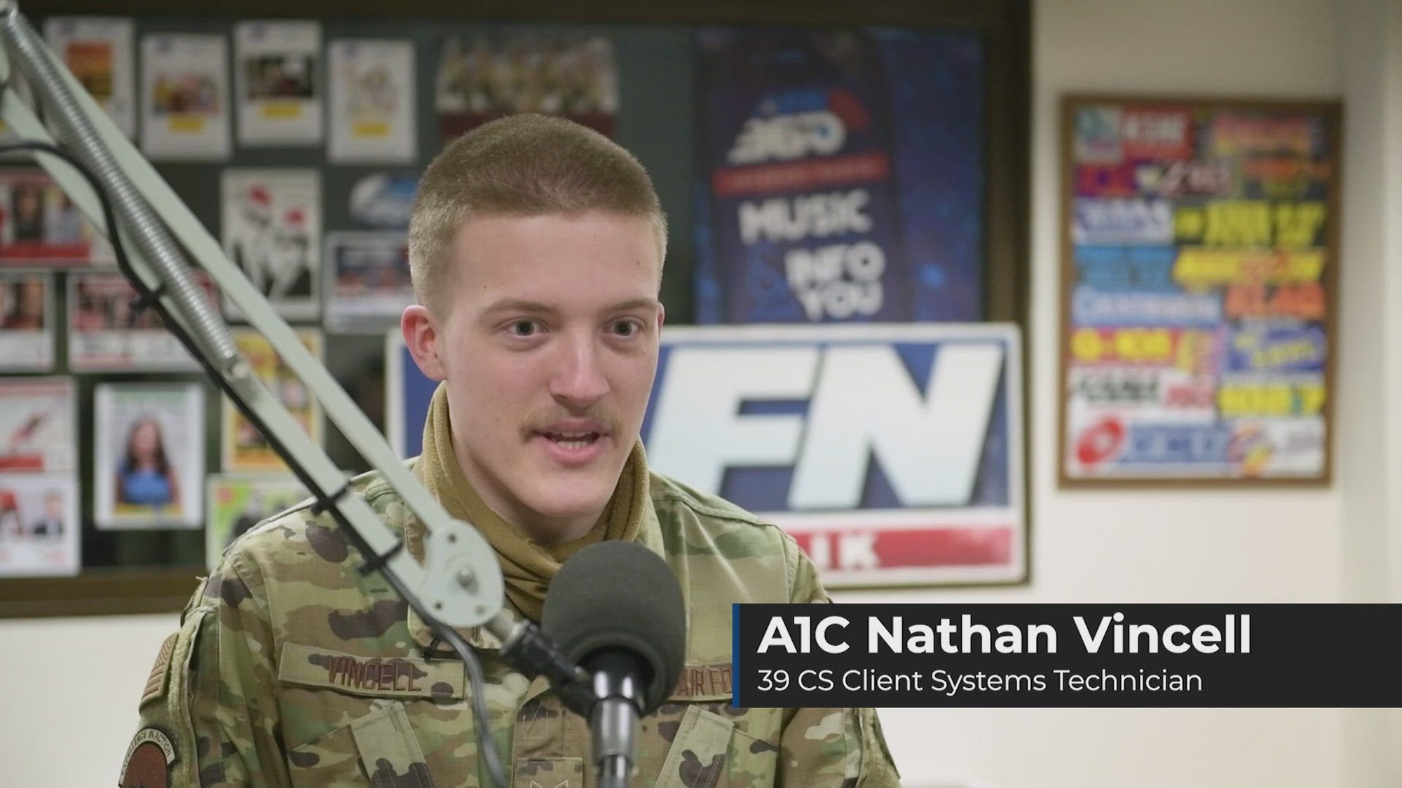 Airman 1st Class Nathan Vincell, 39th Communications Squadron client systems technician, talks about some of the reason he thinks Incirlik Air Base is the perfect assignment for first-term Airmen, Jan. 27, 2022, during American Forces Network Incirlik’s “Meet the Titans” radio segment. The opportunities for growth are part of why he thinks Incirlik is the perfect assignment for first term Airmen. (U.S. Air Force video by Staff Sgt. Charles Welty)