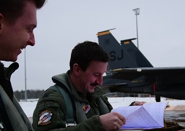 US F-15 preflight checks during NATO eAP