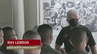 Docents of the MCRDSD Command Museum instruct new Marines