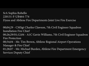 Dyess Fire Department Conducts Joint Live Fire Training With Abilene Fire Departments - Interviews