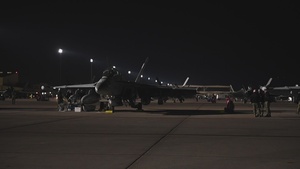 RED-FLAG 22-1 aircraft prepare for night operations