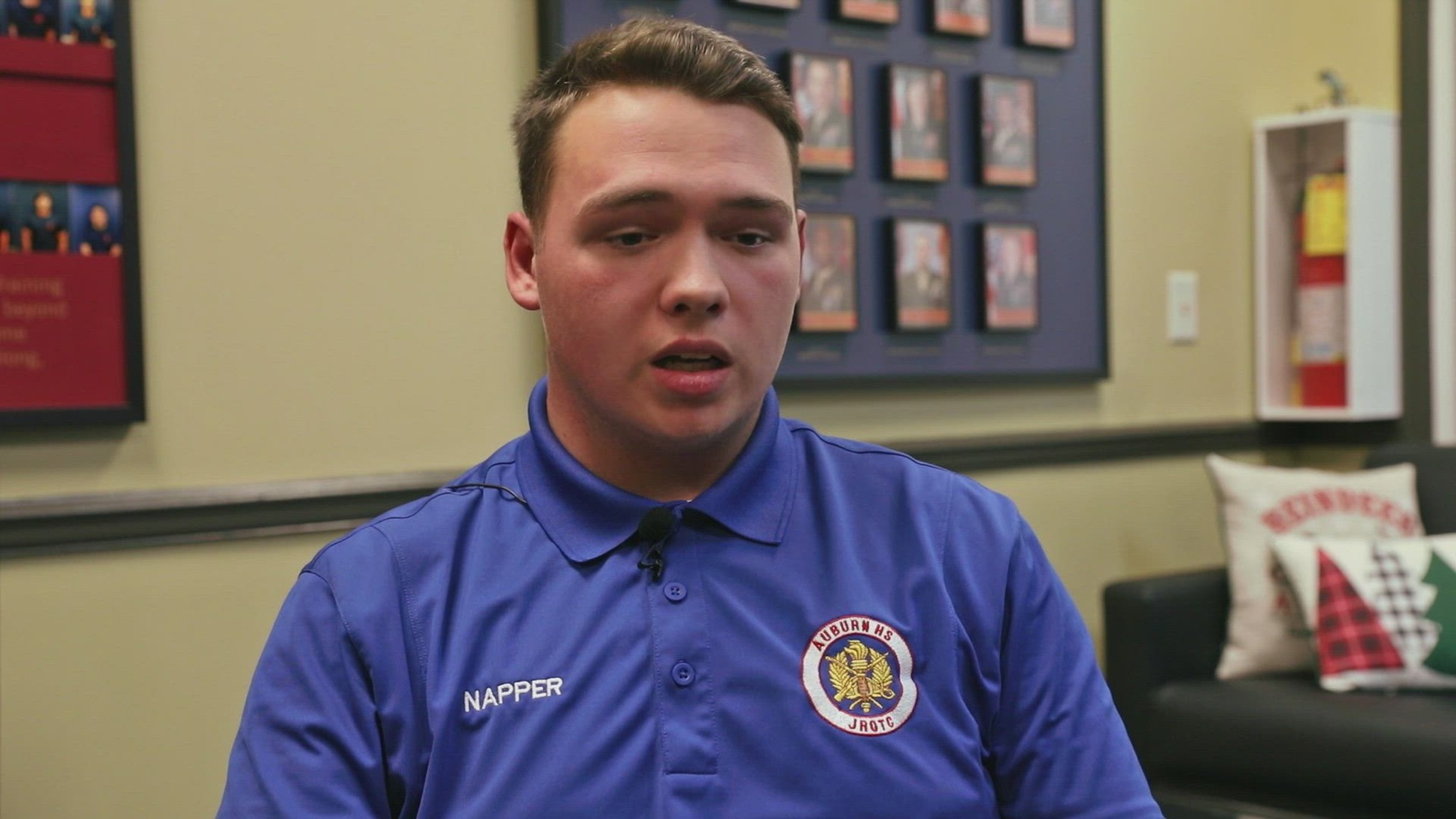 Future Marine, Blake Napper, speaks about how he lost over 25 pounds to be eligible to enlist into the Marine Corps at the U.S. Marine Corps Permanent Contact Station Auburn, Alabama, on Dec. 9, 2021. Napper is a student at Auburn High School, and is originally from Carrollton, Georgia. He is preparing to begin recruit training at Marine Corps Recruit Training Depot Parris Island, South Carolina, in August, 2022. (U.S. Marine Corps video by Sgt. Shannon Doherty)