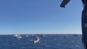 NATO Ships Sail In Formation During Neptune Strike 2022