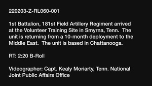 1/181 Field Artillery Returns from Deployment