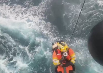 Coast Guard MEDEVACs injured fisherman 90 miles east of Cape Ann, Massachusetts