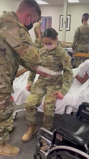 Service members receive nurse aid training to assist long-term care facilities