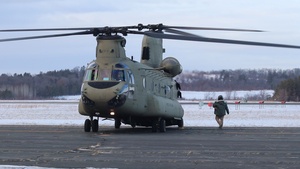 CH-47 Chinook helicopter crew conducts operations at Sparta-Fort McCoy Airport, Part II